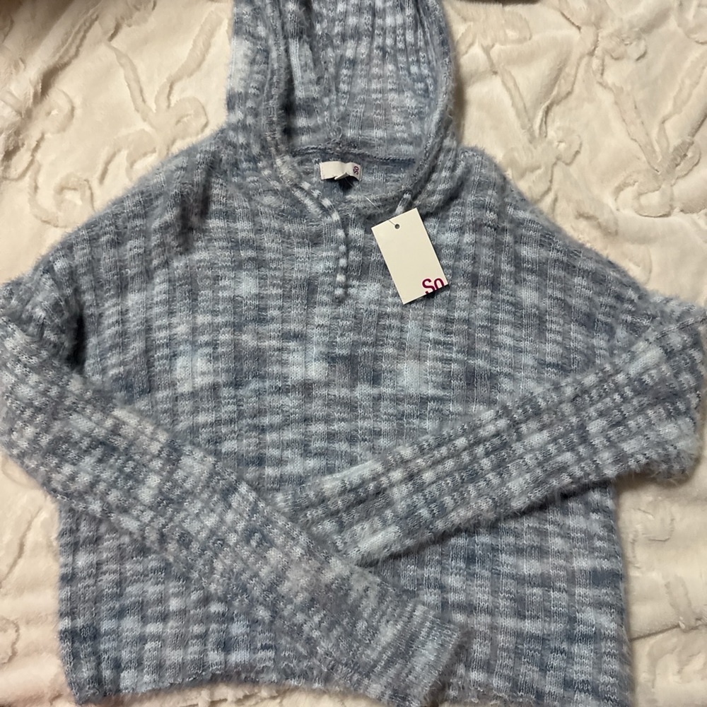 Kohl's Blue Plaid Women's Sweater Cardigan
